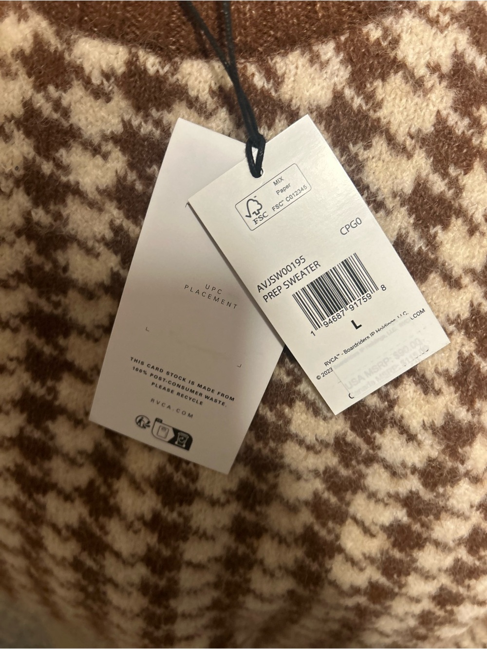 NWT RVCA Prep Sweater - Picture 4 of 7